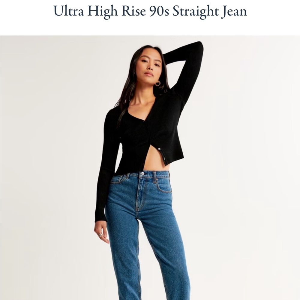 Abercrombie straight leg Jean medium wash